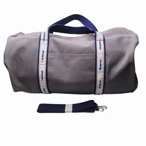 Birddogs Gray Canvas Duffle Bag Gym Travel Overnight Weekender w/ Shoulder Strap